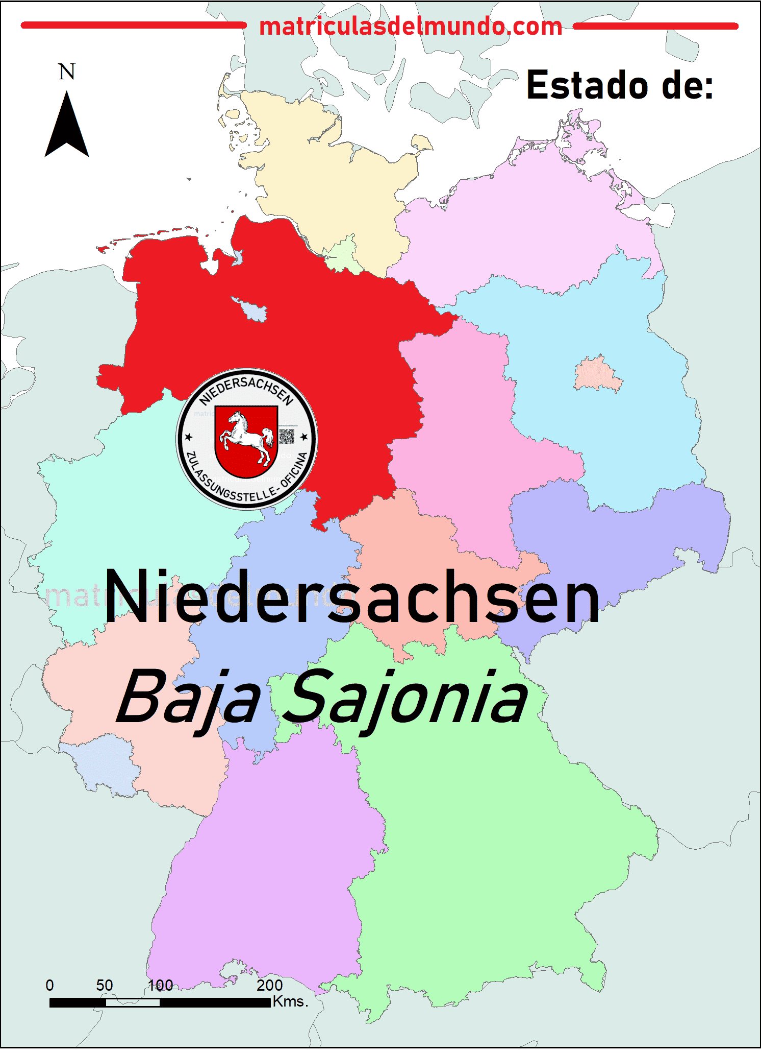 Kartenbild von Baja Sajonia